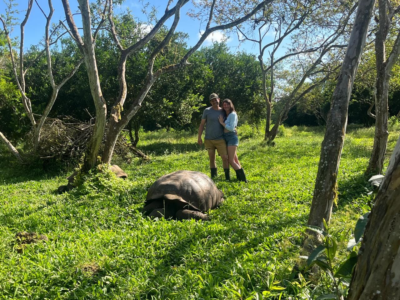 Santa Cruz Highlands and giant tortoise