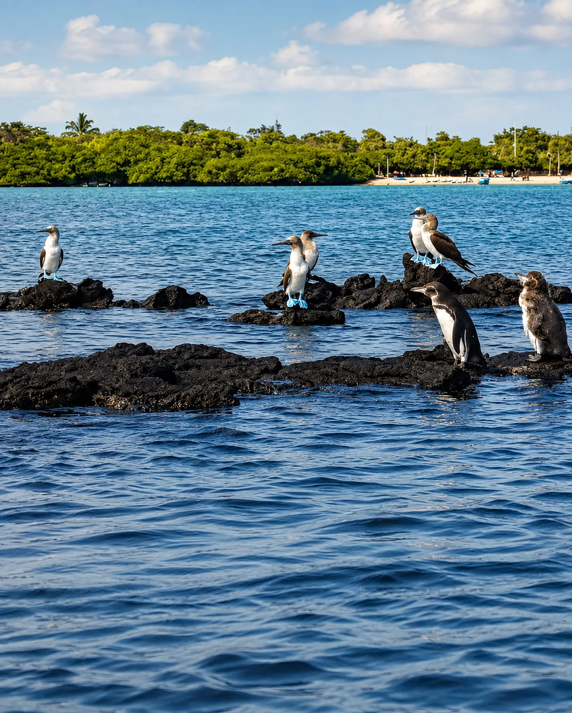 Galapagos landscape and wildlife